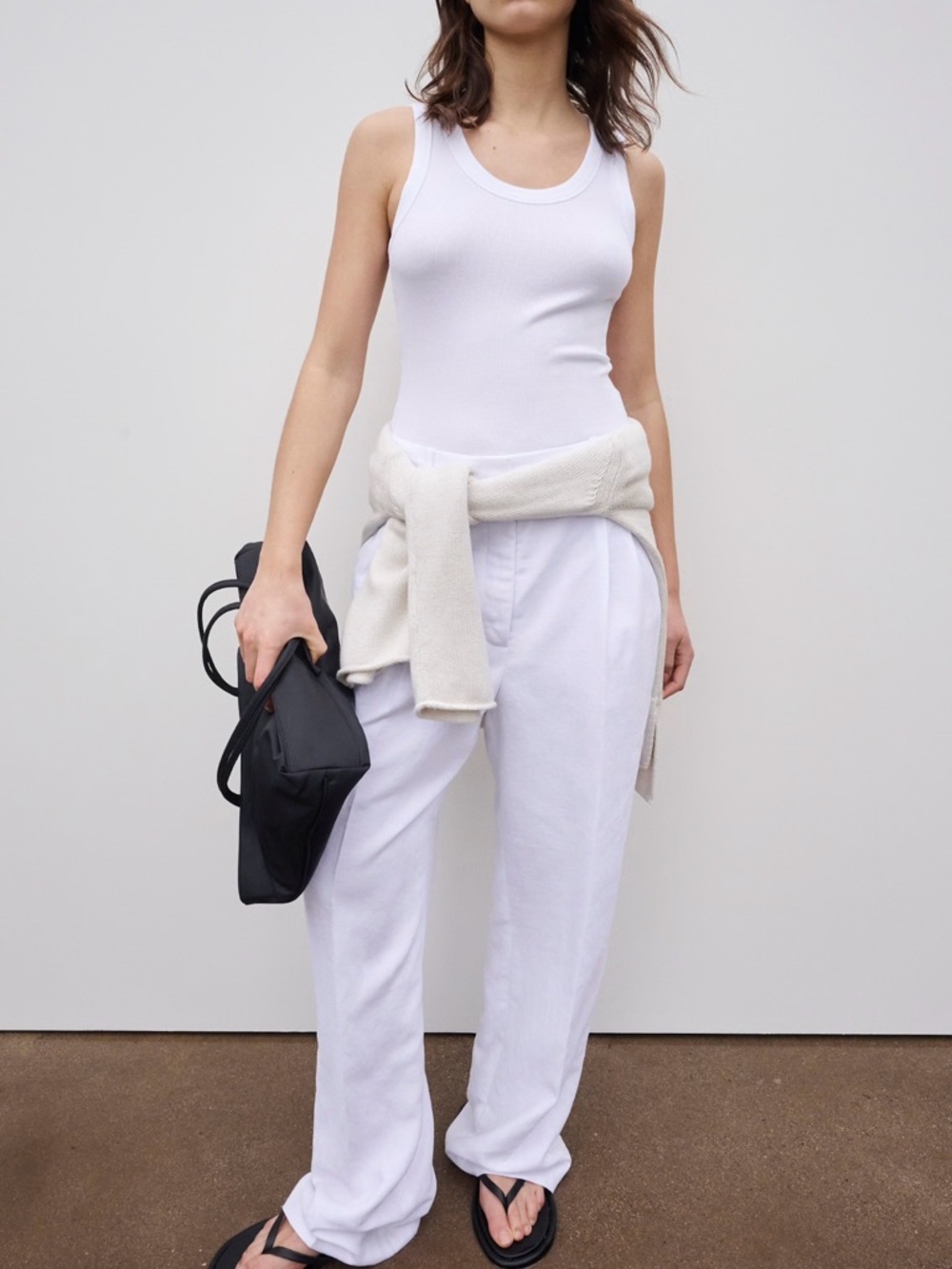 Aritzia Effortless linen trouser pant